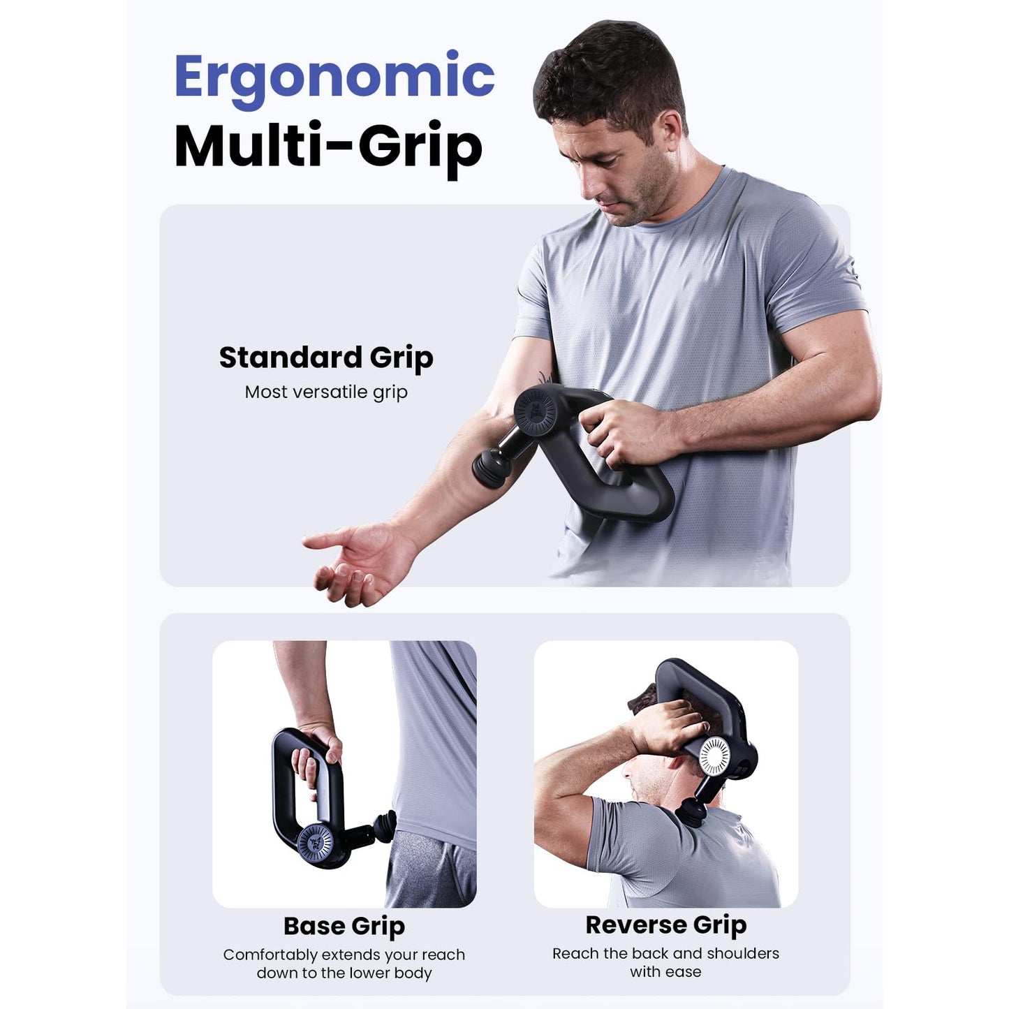 BOB AND BRAD D6 Pro Max+ Massage Gun with Heat and Cold, Powerful Deep Tissue Percussion Massager with 16mm Amplitude, Professional Muscle Massager Gun for Athletes, Quiet Electric Handheld Massager