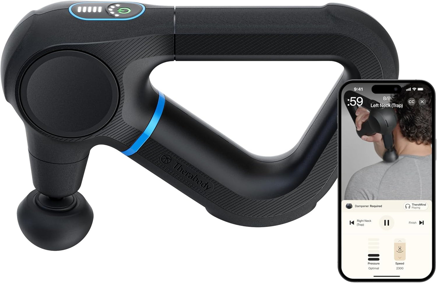 TheraGun Therabody Prime 6th Gen Deep Tissue Massage Gun | Black | Powerful Percussive Massage With 5 Speeds & A Rugged, Durable Design to Relieve Muscle Pain & Speed Up Recovery