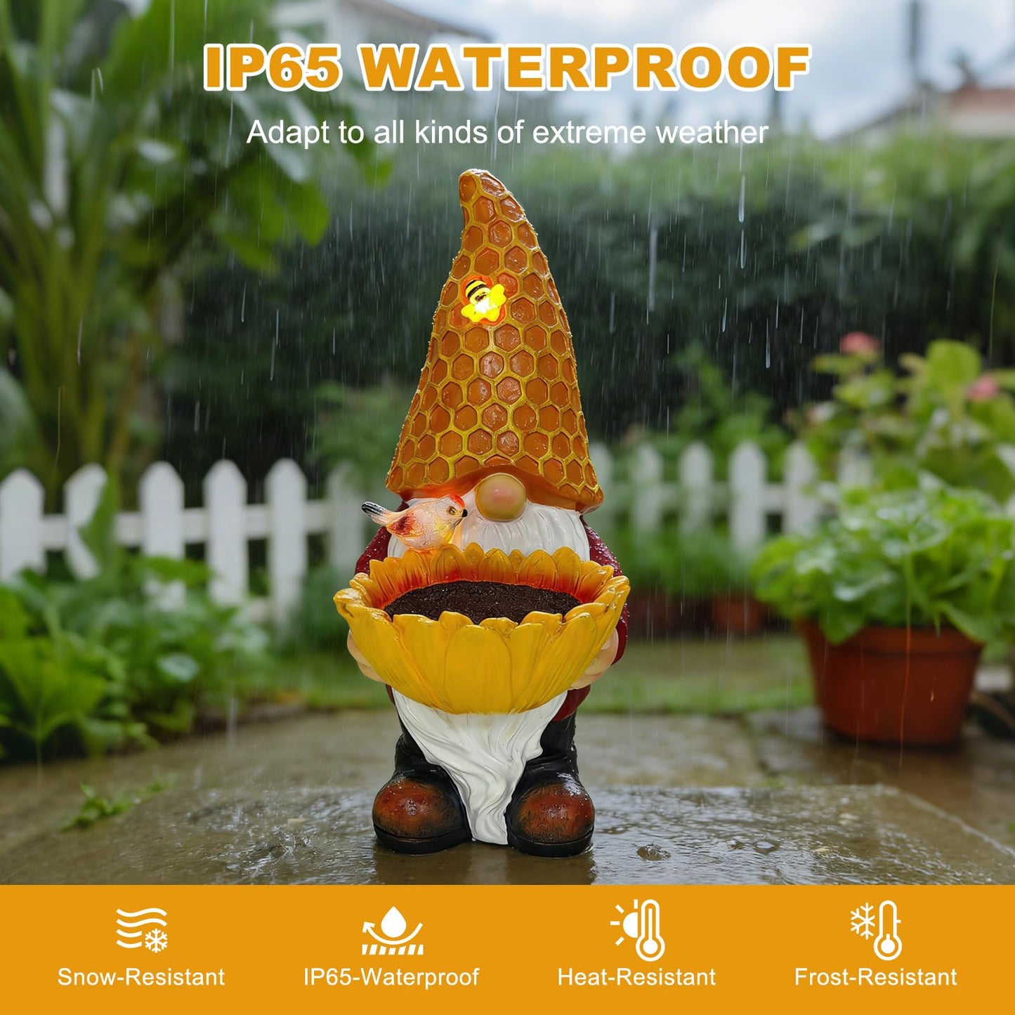 Solar Frog with Umbrella Statue - LED Solar Powered Garden Decor, Auto On/Off Waterproof Resin Outdoor Sculpture for Patio, Yard, Pond, Unique Gardening Gifts for Women & Mom