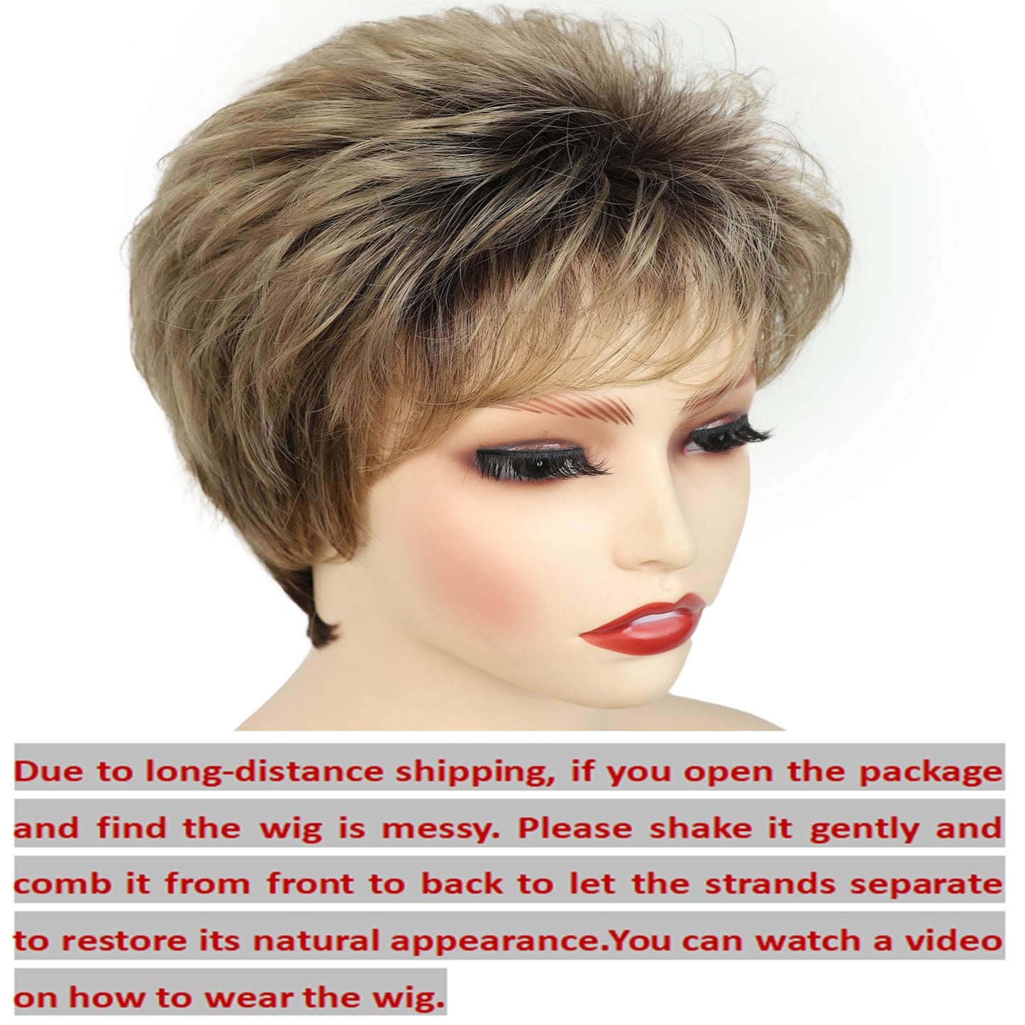 Women's Short Curly Silve Gray Wig Old Lady Hair | Fluffy Short Natual Wave Grey Hair Wigs for White Women Grandma Synthetic Daily Halloween Cosplay Party Wig Easy Care