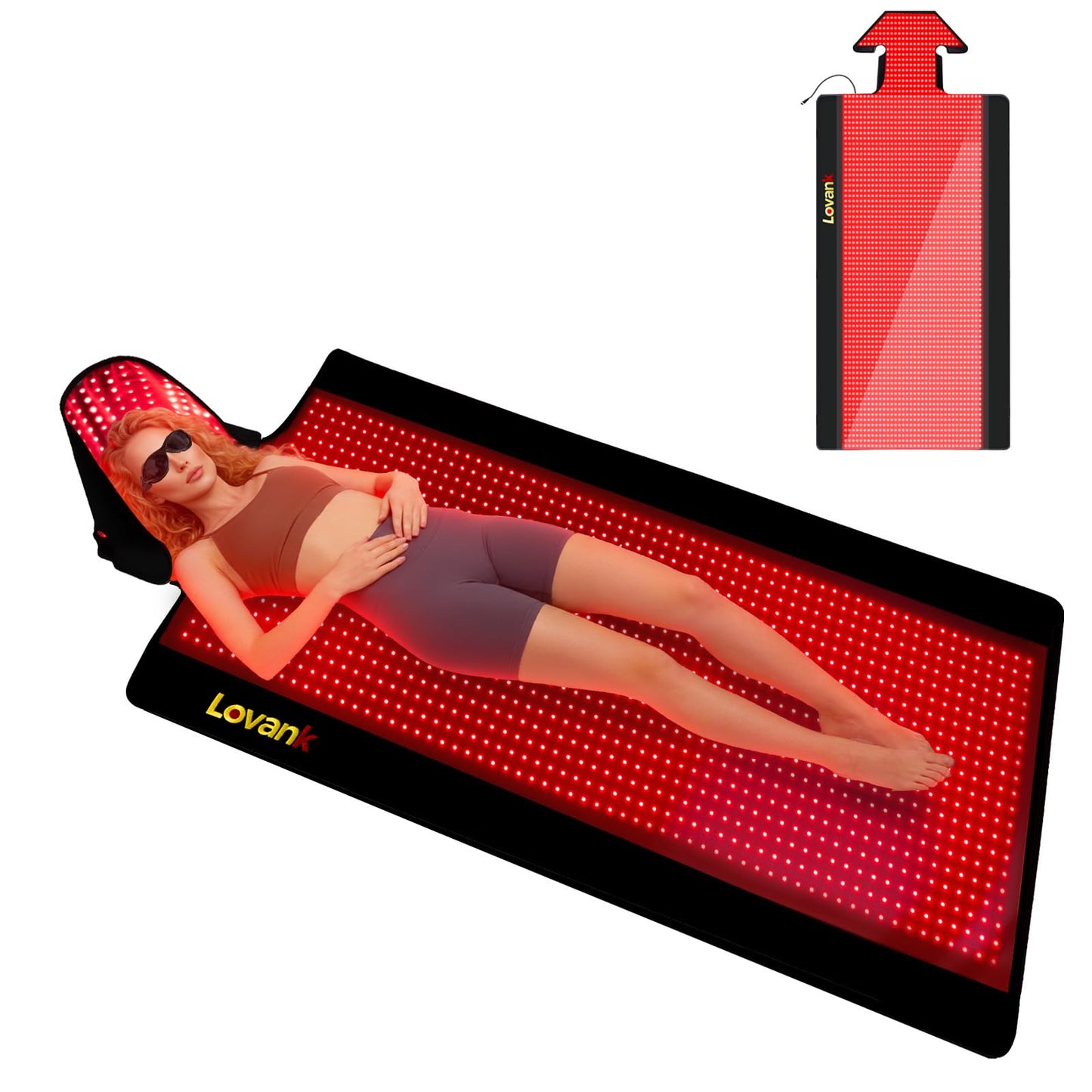 Red Light Therapy Mat Full Body 83" x 33", 2710 LEDs, 660&850nm | Easy-Clean TPU, 3 Light Modes, 5 Intensity Levels, Skin-Friendly for Everyday Home Use