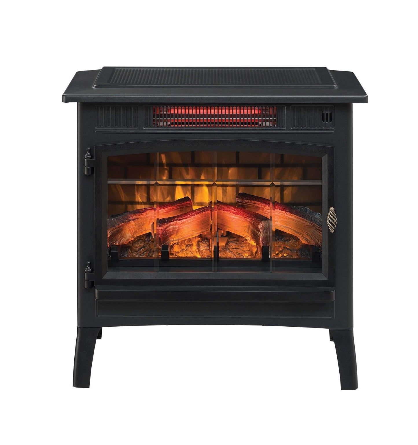 duraflame Freestanding Electric Fireplace Stove Heater with 3D Flame Effect for 1,000 Sq. Ft, Bronze