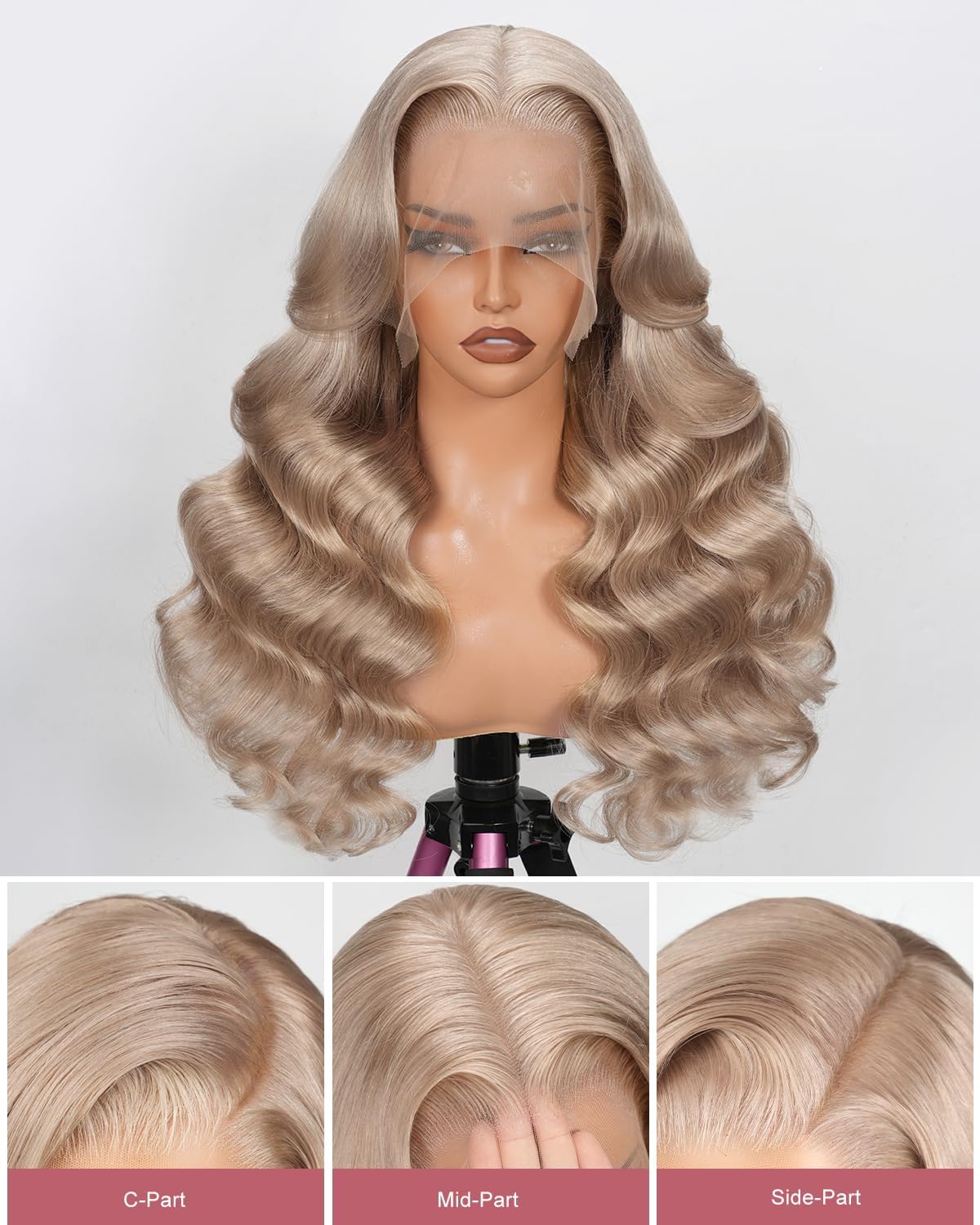 Alididi Ash Blonde Bob Wig Human Hair 13x6 Hd Lace Frontal Short Straight Lace Front Bob Wigs For Women Human Hair Pre Plucked 180% Density 10 Inch