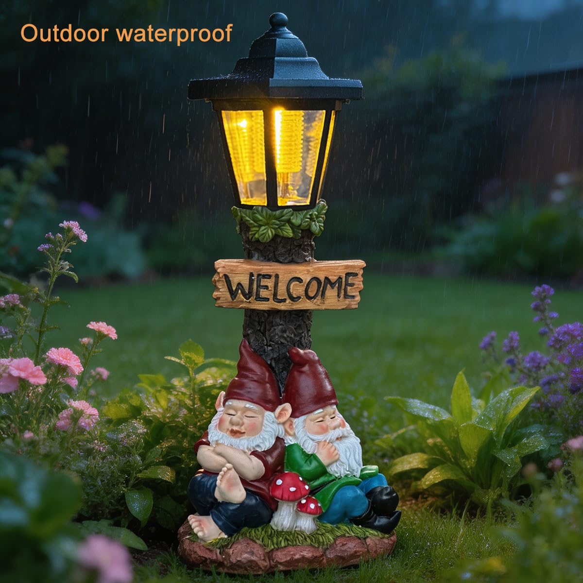 Solar Frog Garden Statue, Outside Frog Statue Gift - Outdoor Solar Garden Figurines Decorative Art Housewarming Gift Suitable for Balcony, Courtyard, and Lawn Decor