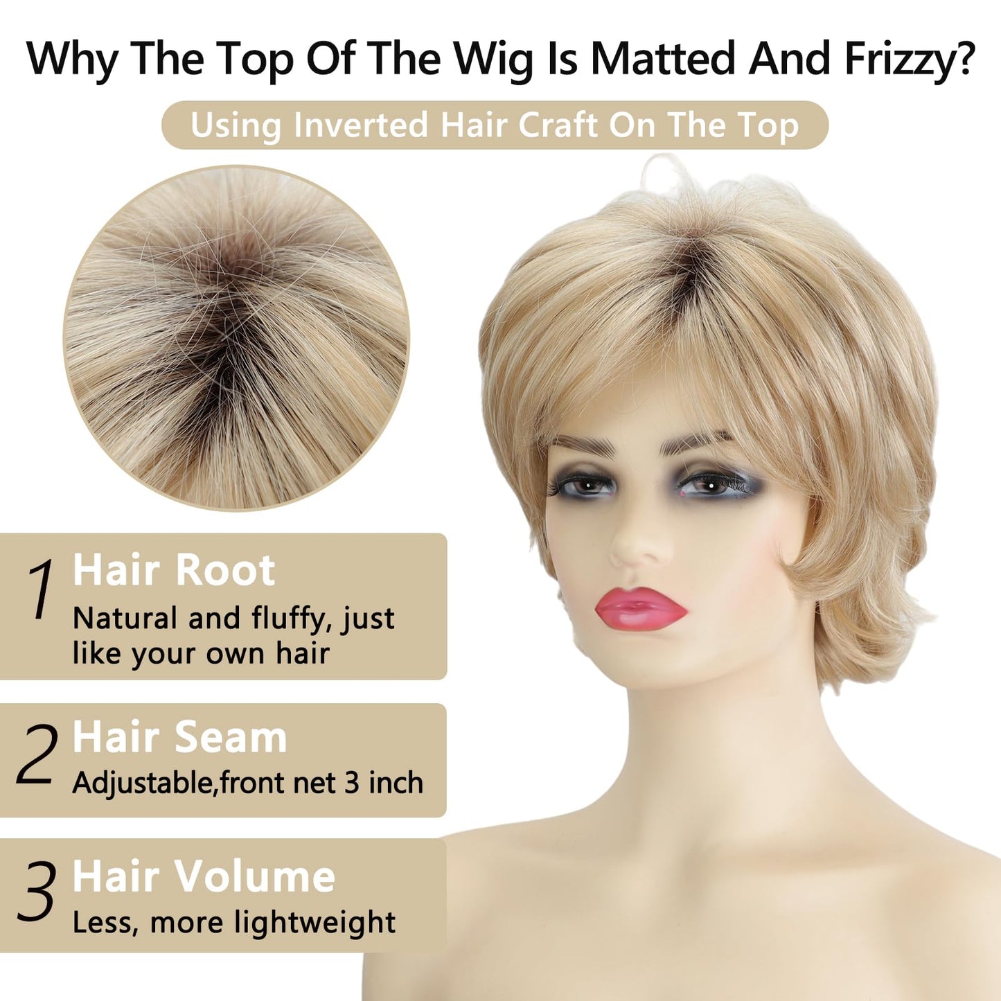 TISHINING Short Grey Curly Wigs for White Women Layered Silver Gray Pixie Cut Synthetic Full Wig with Bangs Natural Looking Daily Party Wigs for Older Women