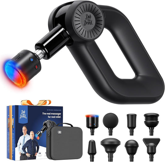 BOB AND BRAD D6 Pro Max+ Massage Gun with Heat and Cold, Powerful Deep Tissue Percussion Massager with 16mm Amplitude, Professional Muscle Massager Gun for Athletes, Quiet Electric Handheld Massager