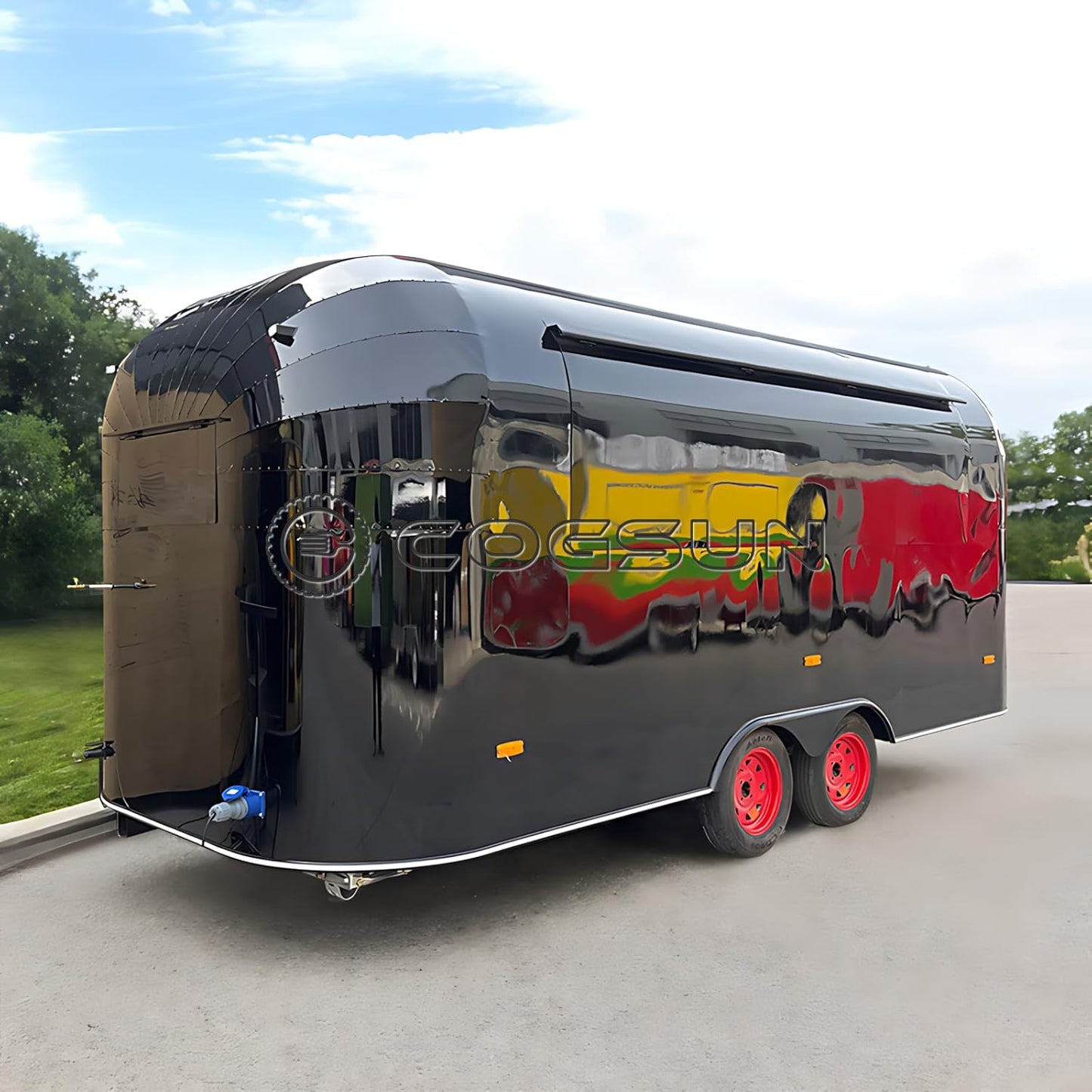 Multifunction Stainless Steel Design Food Trailer Fully Equipped Mobile Snack Food Truck with Full Kitchen Food Concession Trailers for Sale Food Truck Equipment