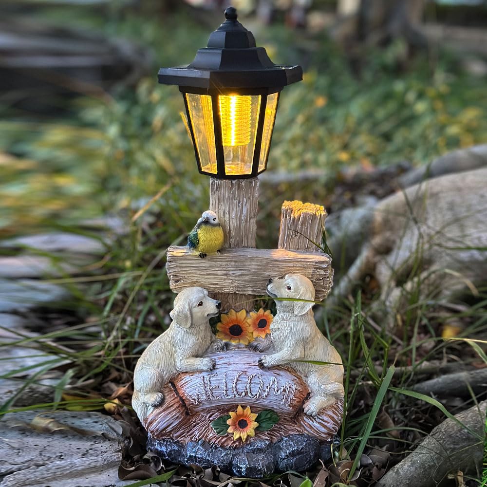 Solar Frog Garden Statue, Outside Frog Statue Gift - Outdoor Solar Garden Figurines Decorative Art Housewarming Gift Suitable for Balcony, Courtyard, and Lawn Decor