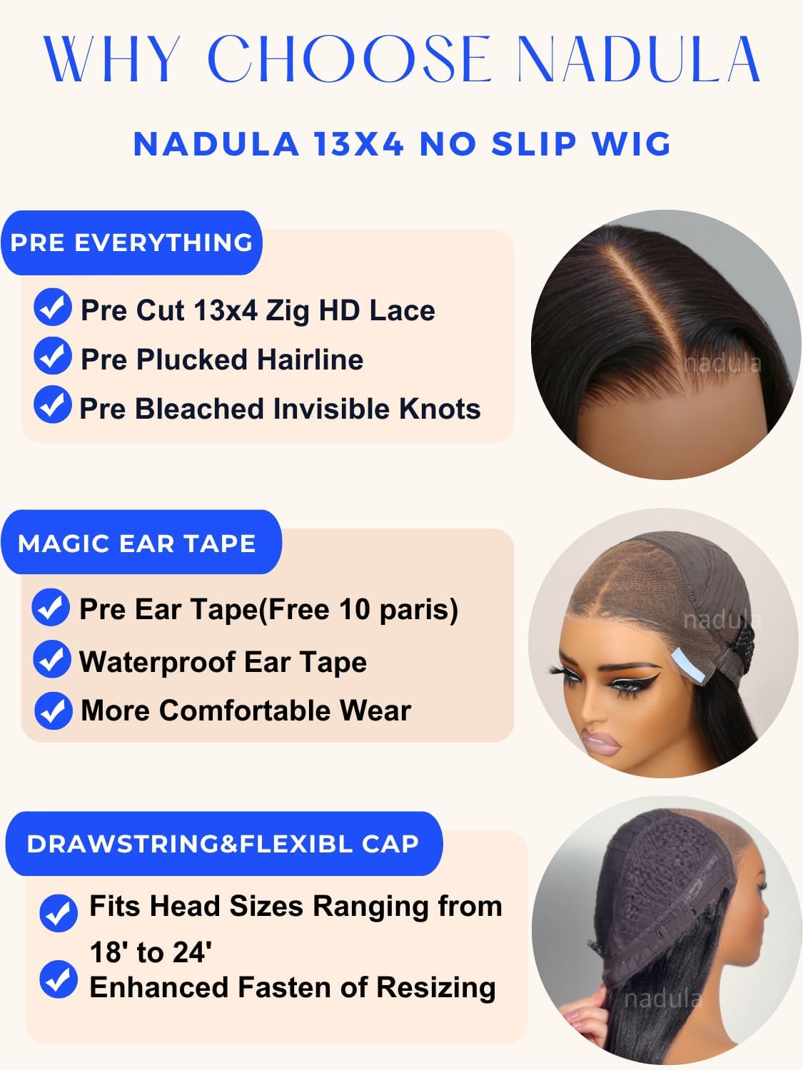 Nadula 13x4 HD Ombre Brown Wavy Bob Drawstring Wig Human Hair with Blonde Face Framing Layers Bangs,Pre Everything Glueless No Slip Wig Pre Plucked Ready to Wear Short Highlight Wavy Bob Wig 10inch