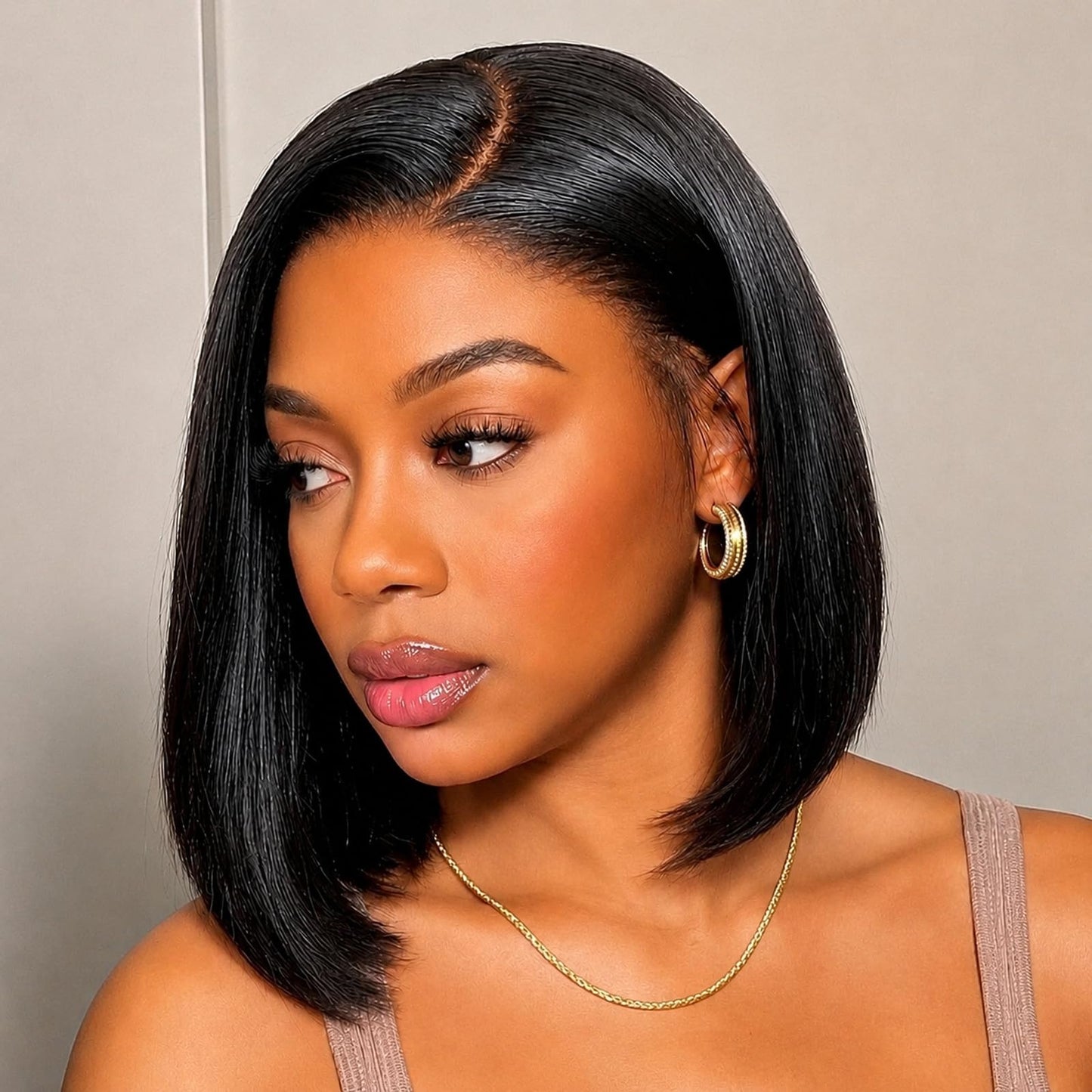 Pull Go 13x6 Drawstring Highlight Lace Front Wigs Human Hair Ombre Honey Blonde 210 Density Skinlike HD Full Lace Frontal Glueless Wigs Human Hair Pre Plucked Pre Cut Straight Balayage Wig 18 Inch