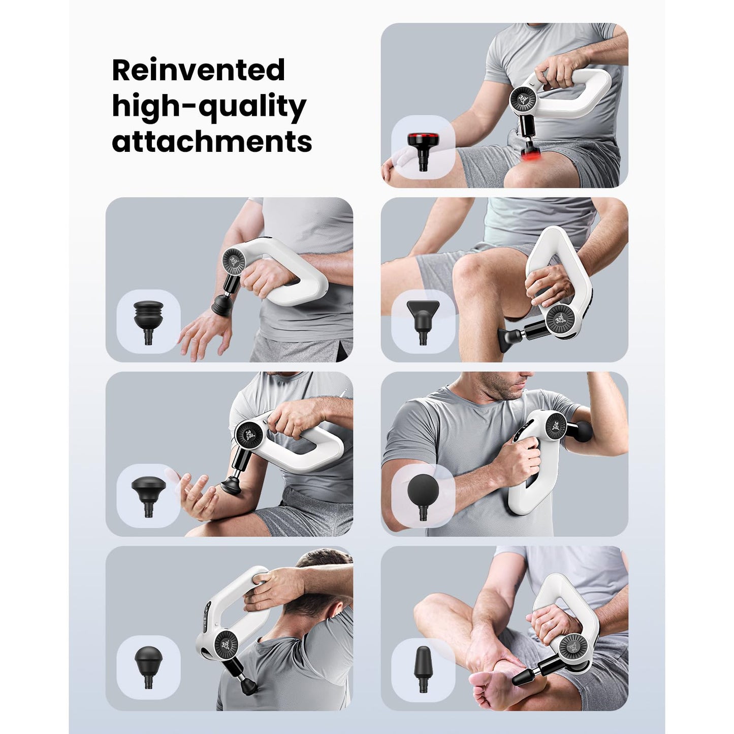 BOB AND BRAD D6 Pro Max+ Massage Gun with Heat and Cold, Powerful Deep Tissue Percussion Massager with 16mm Amplitude, Professional Muscle Massager Gun for Athletes, Quiet Electric Handheld Massager