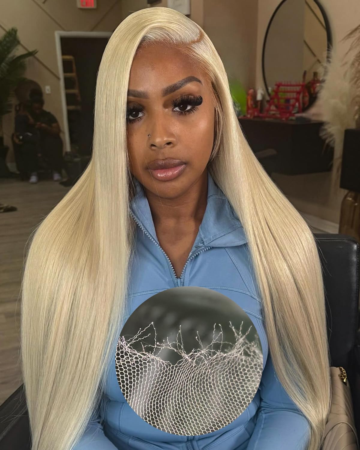 Alididi Ash Blonde Bob Wig Human Hair 13x6 Hd Lace Frontal Short Straight Lace Front Bob Wigs For Women Human Hair Pre Plucked 180% Density 10 Inch