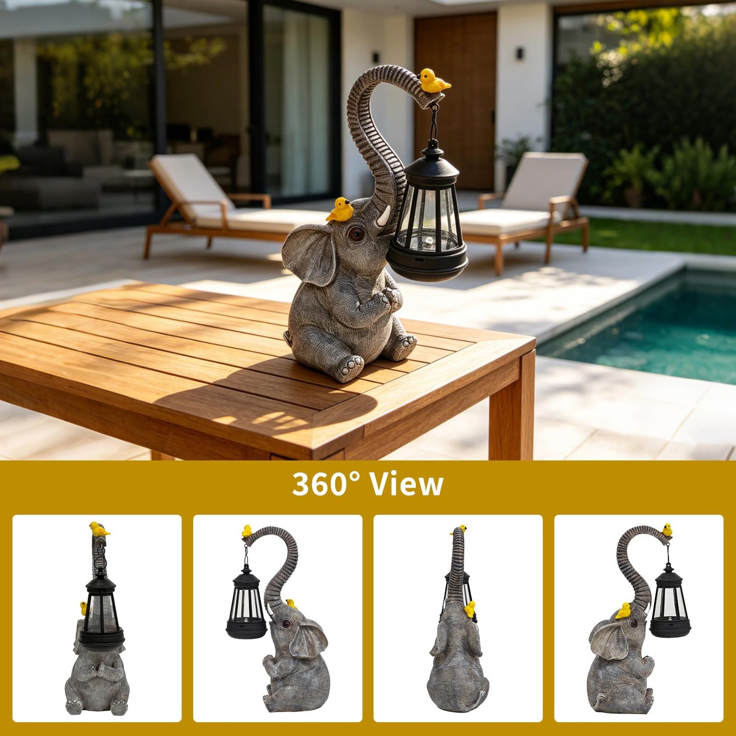 Solar Frog with Umbrella Statue - LED Solar Powered Garden Decor, Auto On/Off Waterproof Resin Outdoor Sculpture for Patio, Yard, Pond, Unique Gardening Gifts for Women & Mom