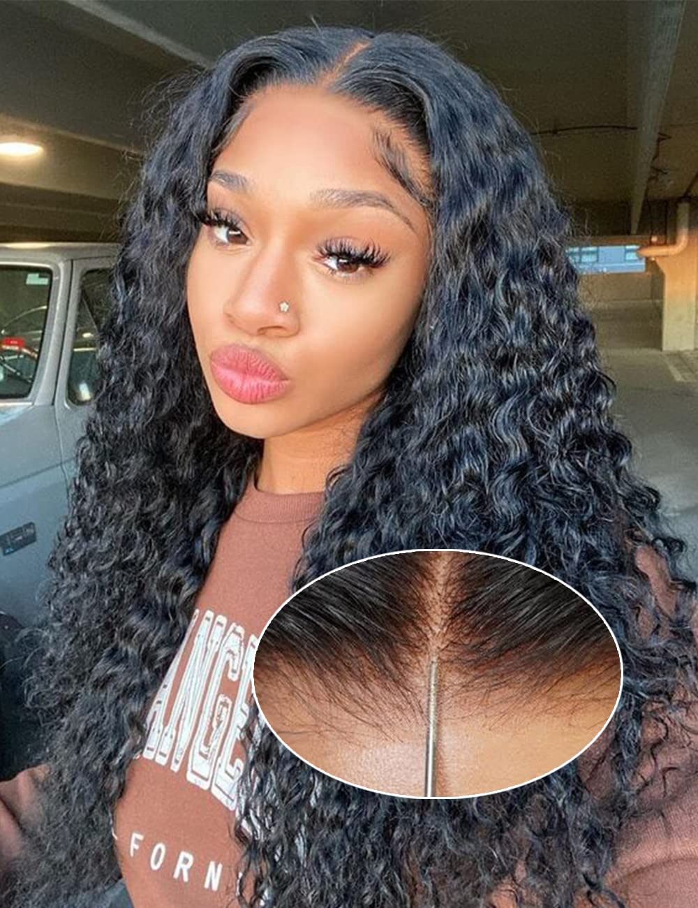14 Inch Highlight Blonde Wear and Go Glueless Curly Bob Wig Human Hair Pre Plucked, Glueless Pre cut HD Lace Front Wigs Human Hair,Water Wave No Glue wigs, Natural Hairline for Women 200% Density