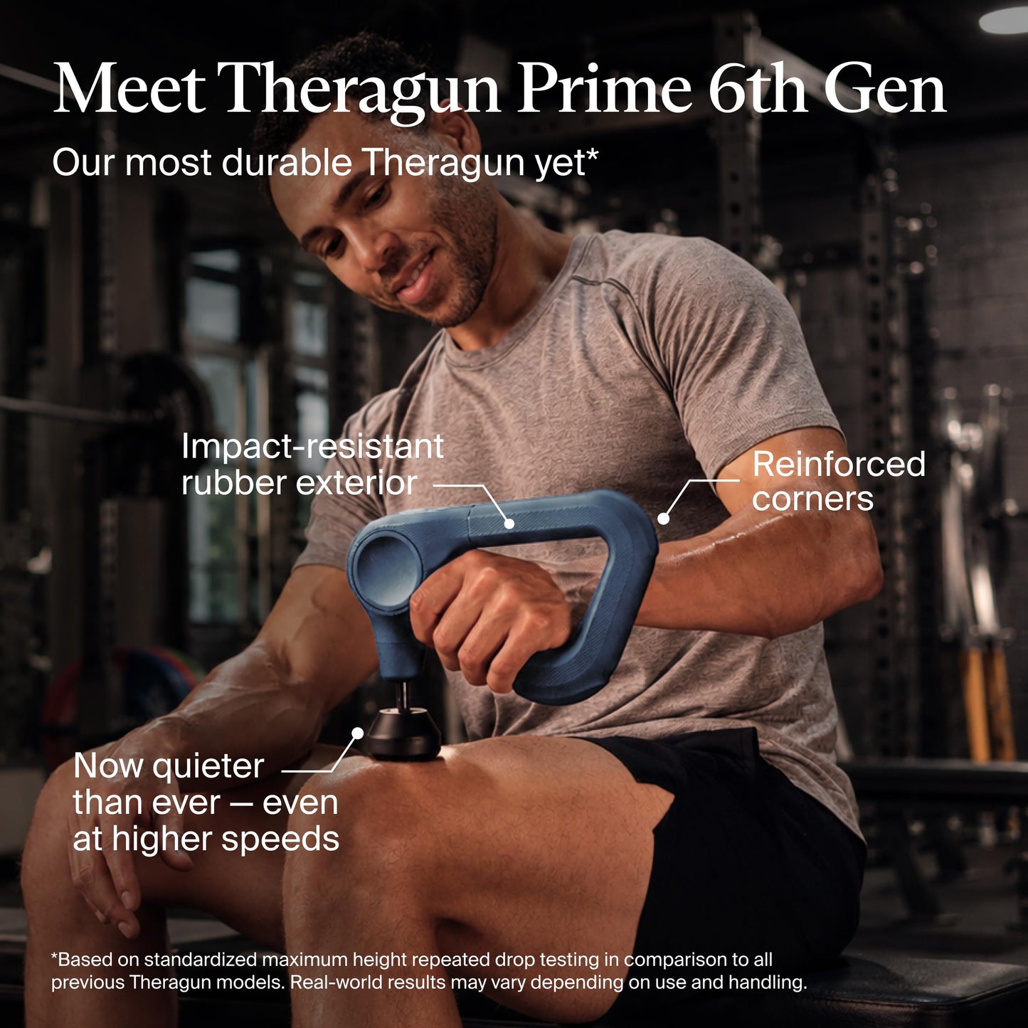 TheraGun Therabody Prime 6th Gen Deep Tissue Massage Gun | Black | Powerful Percussive Massage With 5 Speeds & A Rugged, Durable Design to Relieve Muscle Pain & Speed Up Recovery