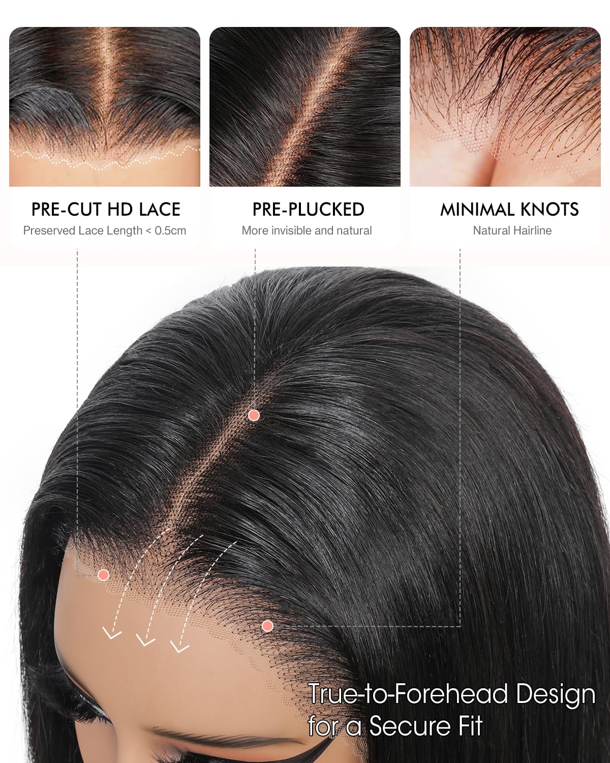 Pull Go 13x6 Drawstring Highlight Lace Front Wigs Human Hair Ombre Honey Blonde 210 Density Skinlike HD Full Lace Frontal Glueless Wigs Human Hair Pre Plucked Pre Cut Straight Balayage Wig 18 Inch