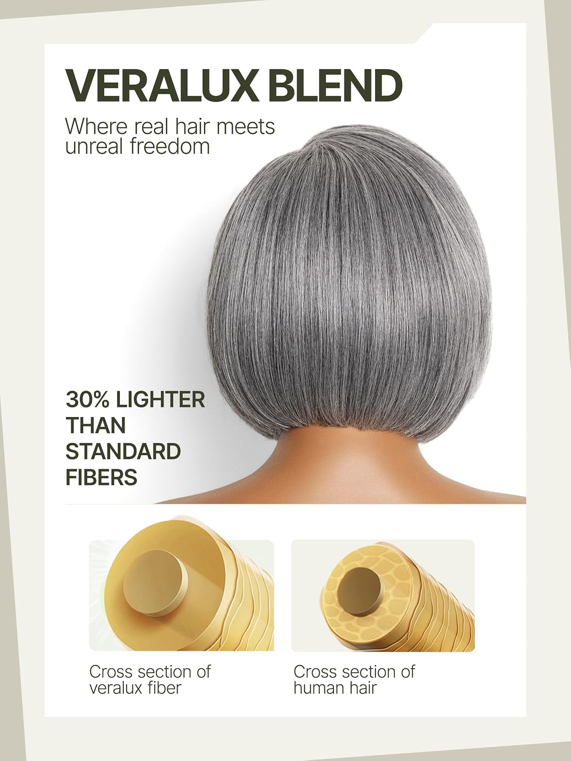 Short Straight Layered Bob Wig Glueless Wig for Black Women 8 Inch
