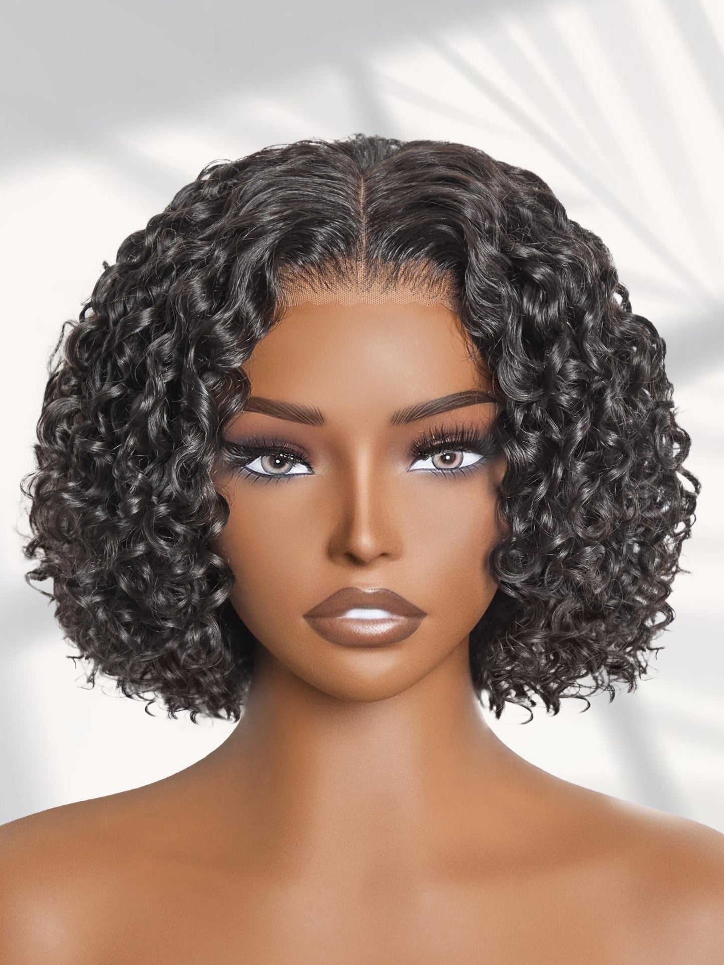 LUVME HAIR 12" Curly Bob Glueless with Blonde Highlights Wigs Human Hair | Without Spray Wigs Pre Plucked Pre Cut Undetectable HD Lace No-Glue Need Protective Wig Short Ready to Go Wig 180 Density