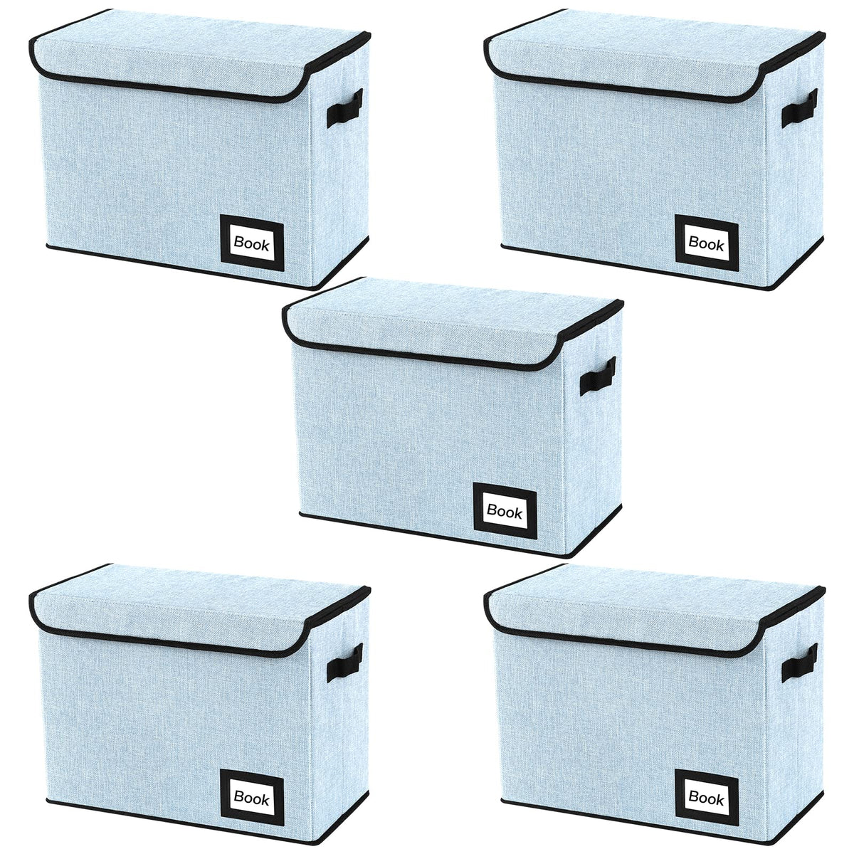 Comic Book Storage Box, 15.8" X 7.8" X 11.8", Heavy Duty Collapsible Holds 160-180 Comic Book Bin Container Holder Shelf (Cartoon Bombs)