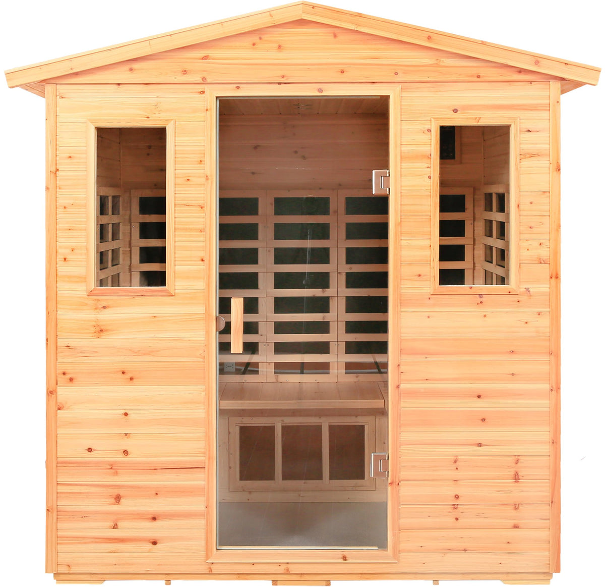 LTCCDSS Full Spectrum Outdoor Sauna 4 Person, Far Infrared, Low EMF, Chromotherapy & Bluetooth