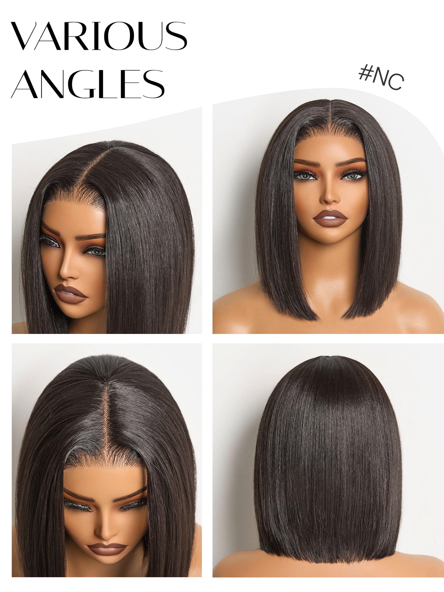 GORGIUS Blonde Bob Wig with Highlights Glueless Straight Short Synthetic Lace Front Wigs For Women Pre Cut Pre Plucked Side Part Hairline 12 Inch