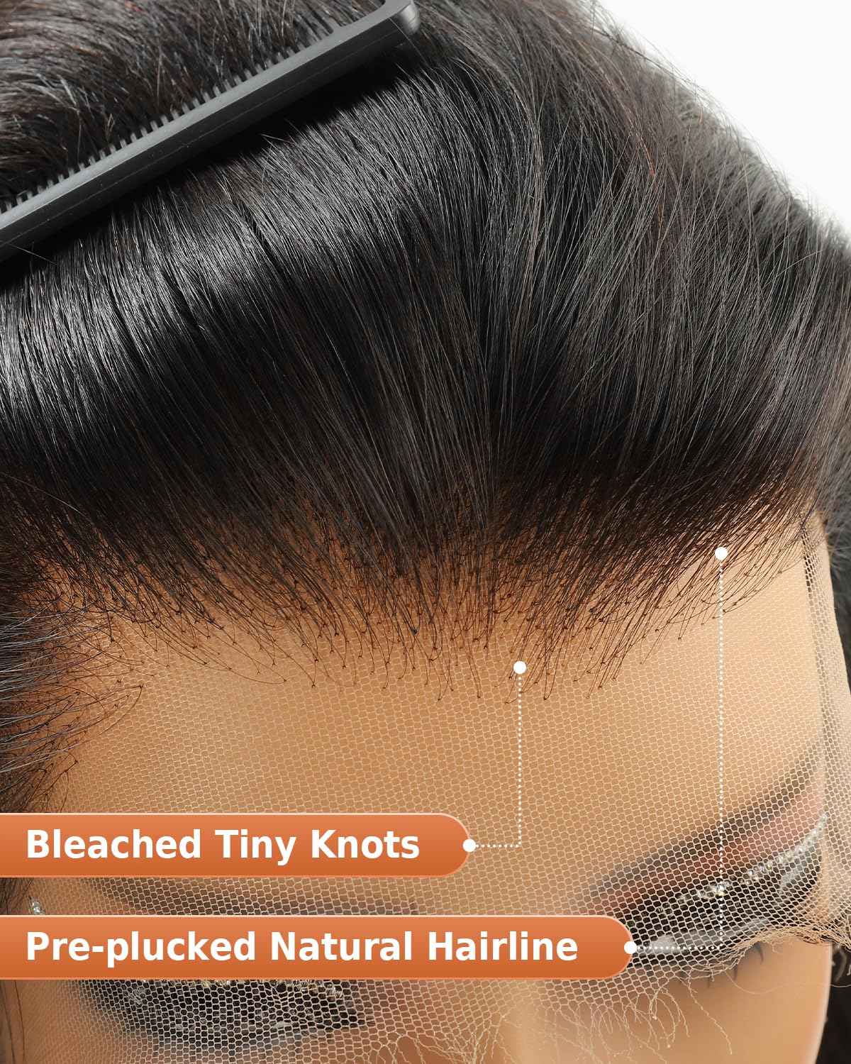 BEEOS 360 Drawstring SKINLIKE Real HD Lace Frontal Wig Straight 30 Inch | 250% Density Remy Human Hair Wig for Women,Pre-Plucked Natural Hairline,Bleached Knots,Perfect for High Ponytail and Updo Bun