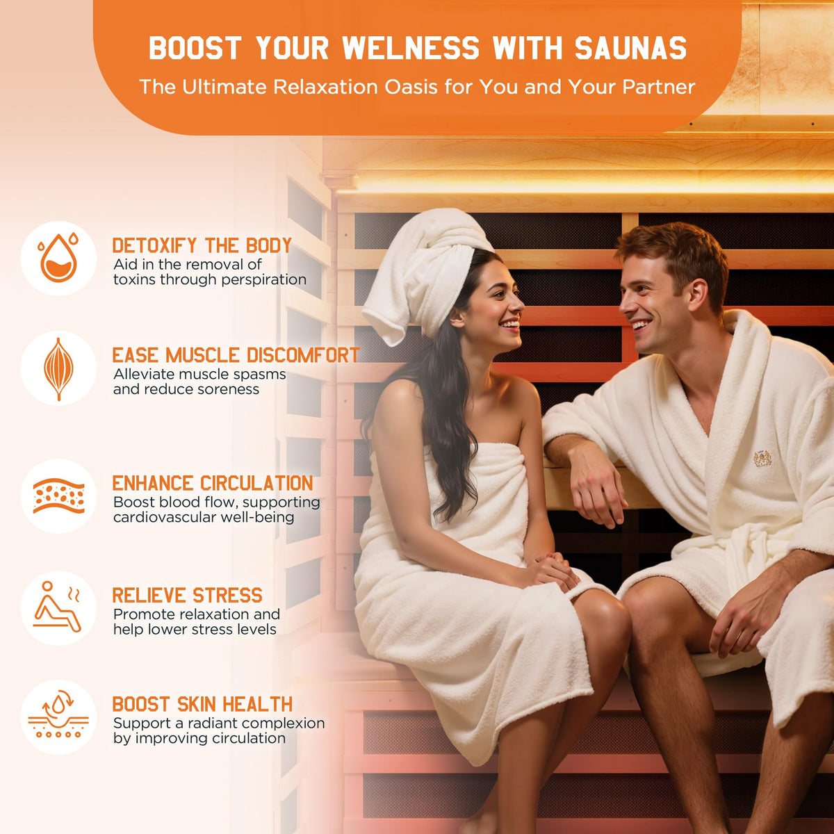 Albott 4 Person Infrared Sauna with 7-Color Light Therapy, Low EMF 2145W