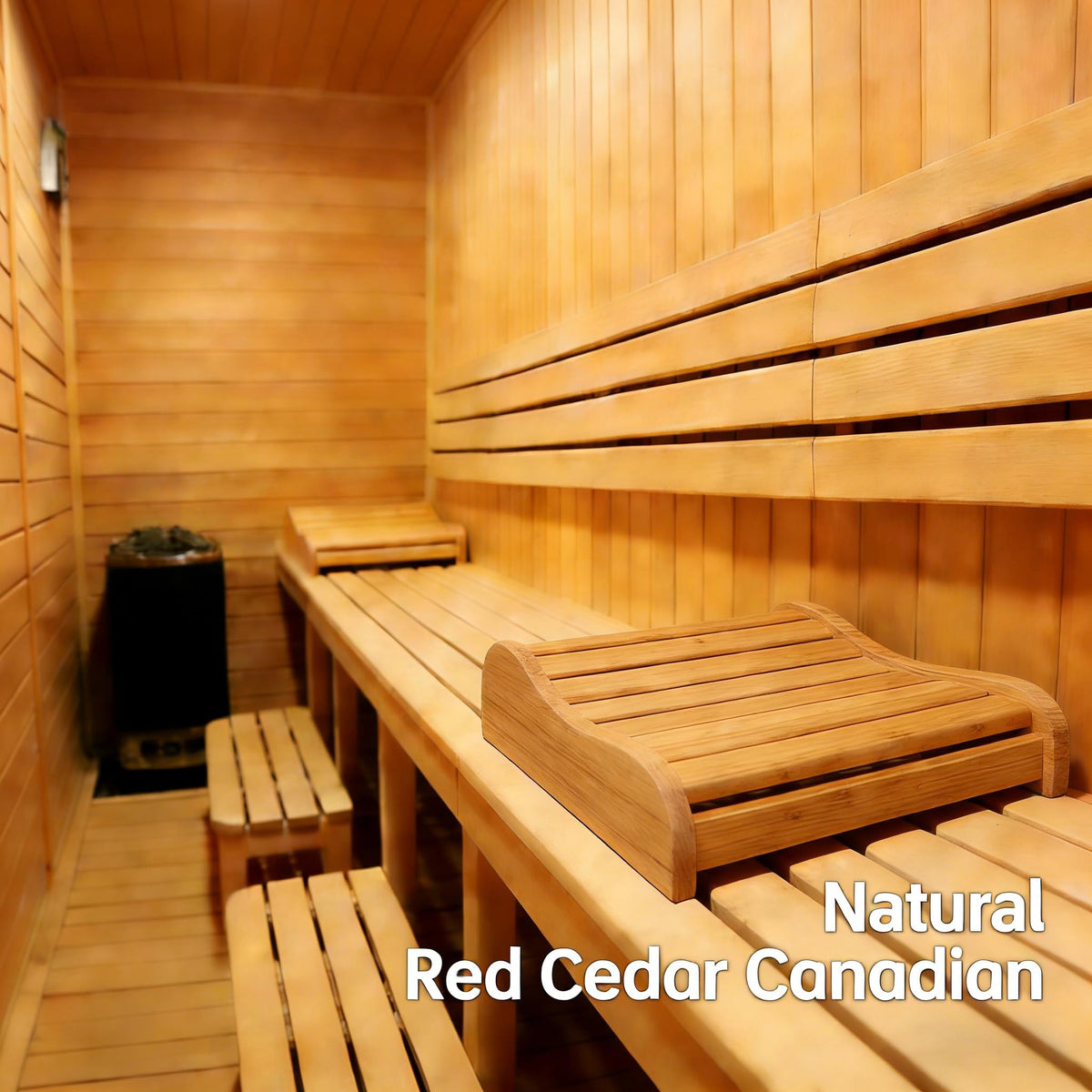LTCCDSS Ultra-Low EMF Outdoor Infrared Sauna 2 Person, Composite Wood Far Infrared Sauna for Home, EMF 0.1-1mG, Bluetooth & Chromotherapy