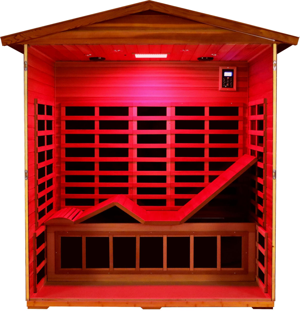 LTCCDSS Full Spectrum Outdoor Sauna 4 Person, Far Infrared, Low EMF, Chromotherapy & Bluetooth
