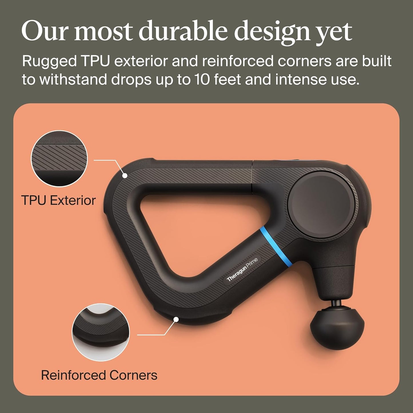 TheraGun Therabody Prime 6th Gen Deep Tissue Massage Gun | Black | Powerful Percussive Massage With 5 Speeds & A Rugged, Durable Design to Relieve Muscle Pain & Speed Up Recovery