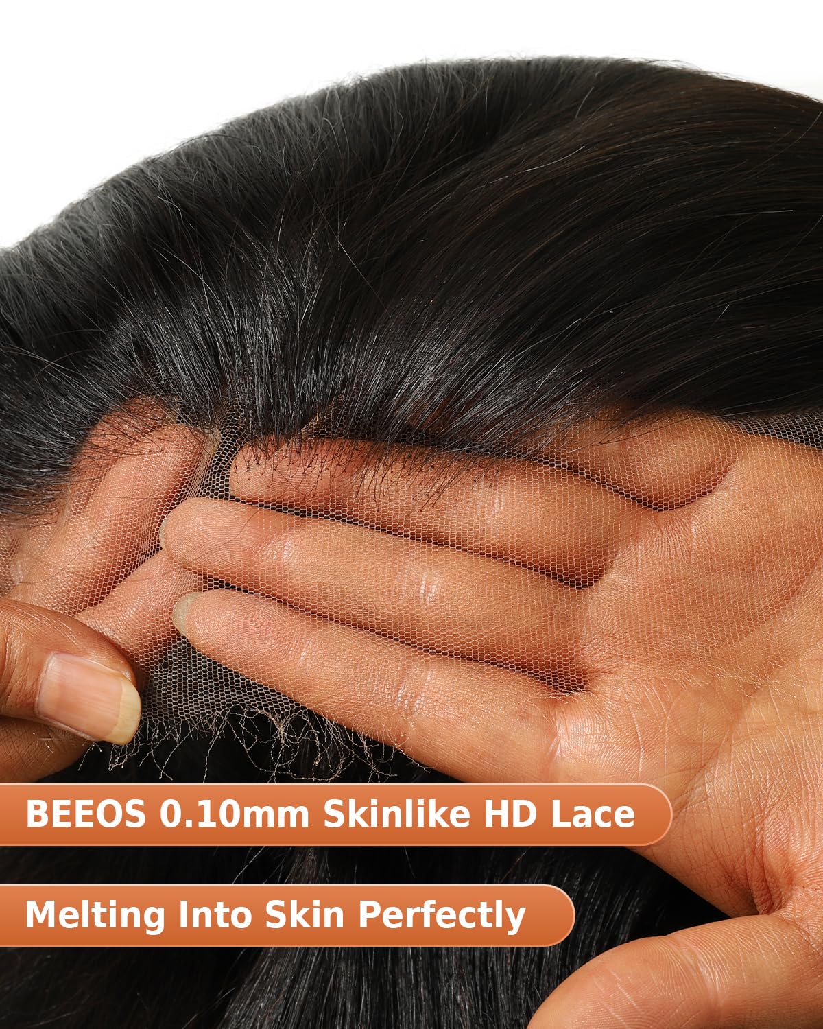 BEEOS 360 Drawstring SKINLIKE Real HD Lace Frontal Wig Straight 30 Inch | 250% Density Remy Human Hair Wig for Women,Pre-Plucked Natural Hairline,Bleached Knots,Perfect for High Ponytail and Updo Bun