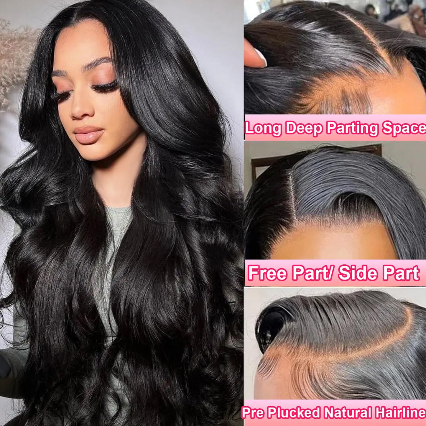 miear 360 Drawstring Lace Front Wigs Human Hair 4/27 Highlight Ombre Wig | 360 HD Full Lace Frontal Wig Body Wave Lace Front Wig Pre Plucked for Black Women 180% Density Honey Blonde Color 28inch