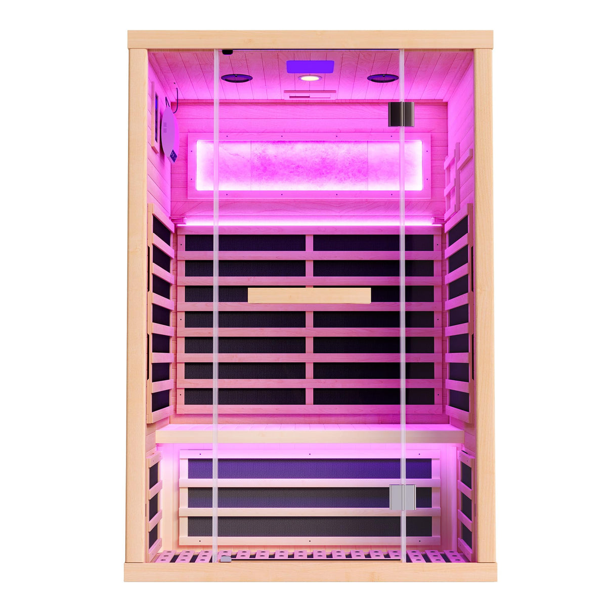 Albott 4 Person Infrared Sauna with 7-Color Light Therapy, Low EMF 2145W