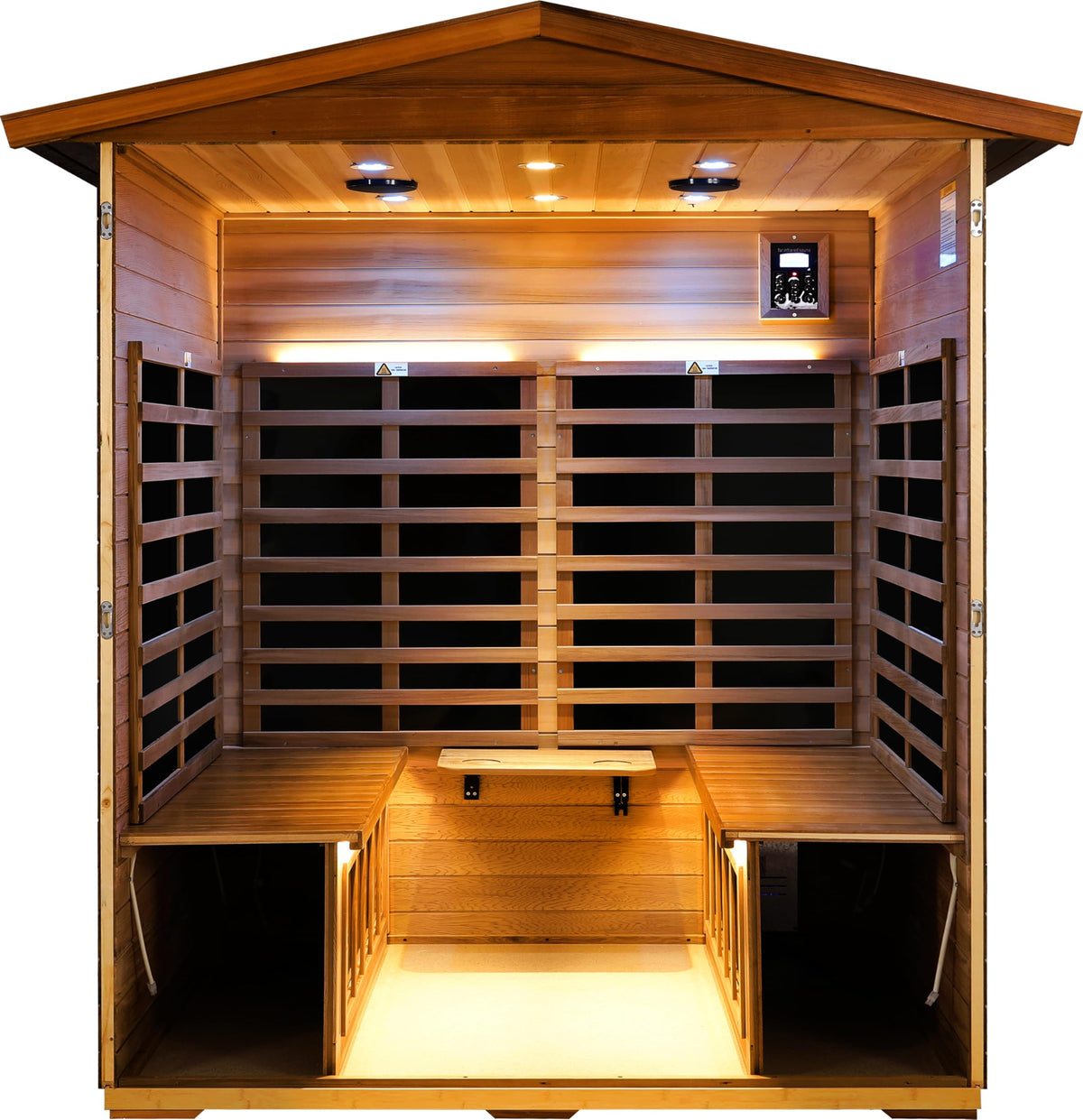 LTCCDSS Full Spectrum Outdoor Sauna 4 Person, Far Infrared, Low EMF, Chromotherapy & Bluetooth