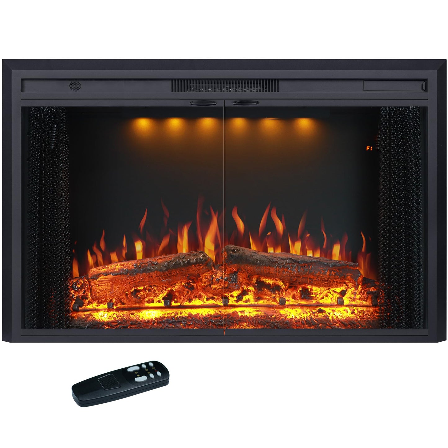 Valuxhome 40” W Electric Fireplace Insert with Log Speaker for Crackling Sound, 750W(Low)/1500W(high) for Heating, Independent Function for Heating and Changing Colors, Overheating Protection