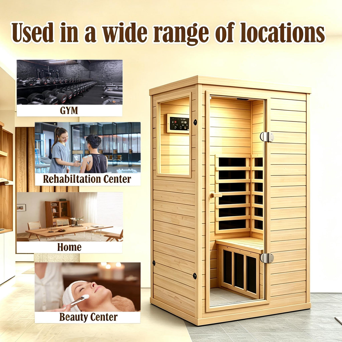 LTCCDSS Full Spectrum Outdoor Sauna 4 Person, Far Infrared, Low EMF, Chromotherapy & Bluetooth
