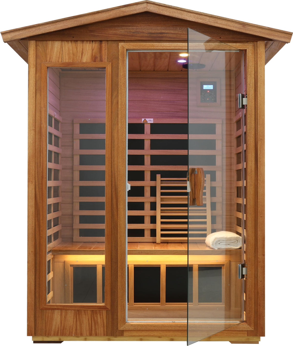 LTCCDSS Full Spectrum Outdoor Sauna 4 Person, Far Infrared, Low EMF, Chromotherapy & Bluetooth