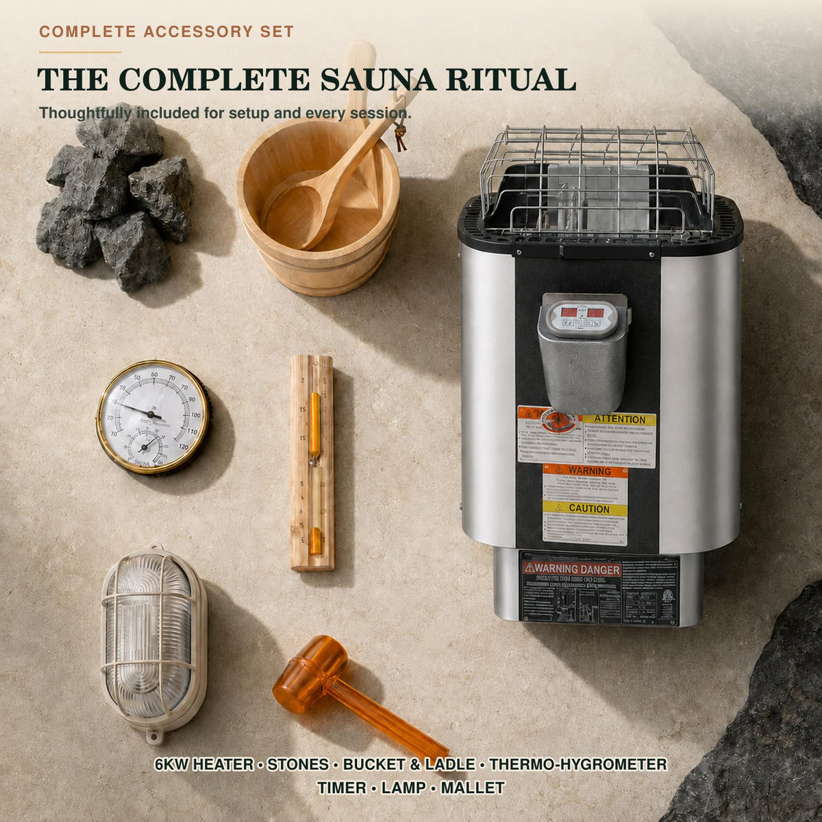 Outdoor Wooden Panoramic Barrel Sauna, 6-8 Person Sauna Room, 220V，6kw Toule Electric Heater with Sauna Stone, and Asphalt Shingle Roof (Red Ceder)