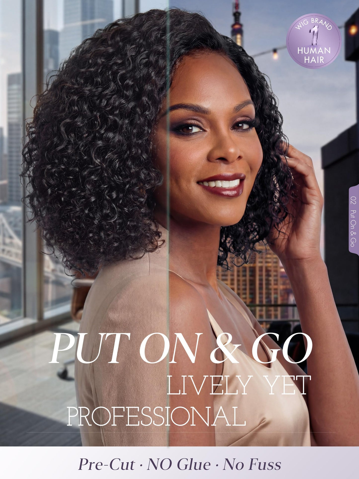 LUVME HAIR 12" Curly Bob Glueless with Blonde Highlights Wigs Human Hair | Without Spray Wigs Pre Plucked Pre Cut Undetectable HD Lace No-Glue Need Protective Wig Short Ready to Go Wig 180 Density