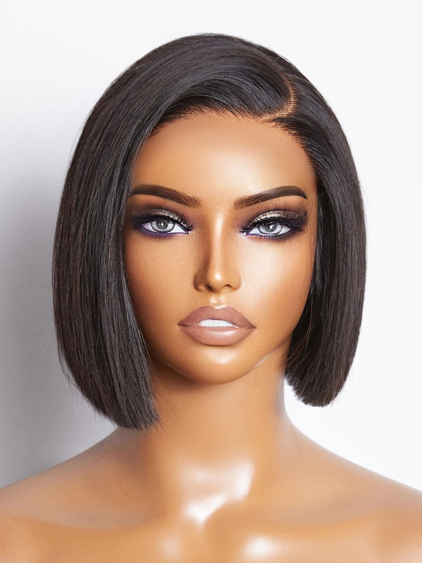 LUVME HAIR 12" Curly Bob Glueless with Blonde Highlights Wigs Human Hair | Without Spray Wigs Pre Plucked Pre Cut Undetectable HD Lace No-Glue Need Protective Wig Short Ready to Go Wig 180 Density