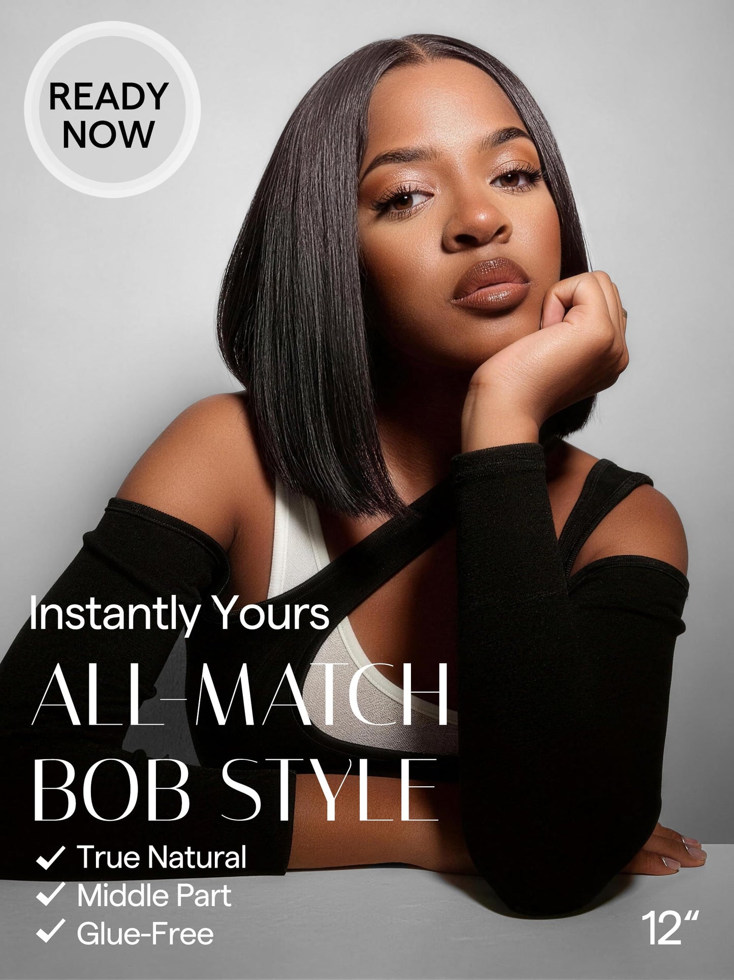 GORGIUS Blonde Bob Wig with Highlights Glueless Straight Short Synthetic Lace Front Wigs For Women Pre Cut Pre Plucked Side Part Hairline 12 Inch