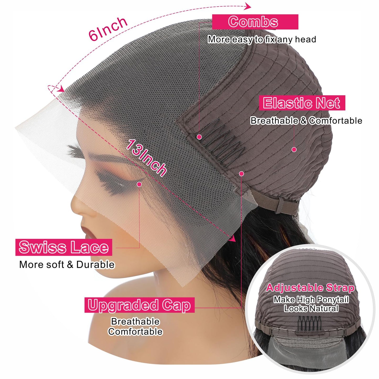 miear 360 Drawstring Lace Front Wigs Human Hair 4/27 Highlight Ombre Wig | 360 HD Full Lace Frontal Wig Body Wave Lace Front Wig Pre Plucked for Black Women 180% Density Honey Blonde Color 28inch