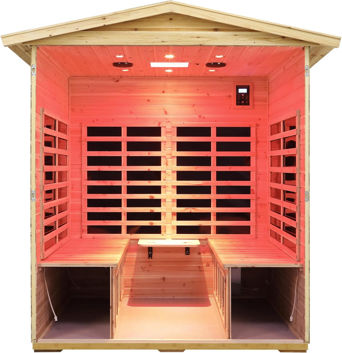 LTCCDSS Full Spectrum Outdoor Sauna 4 Person, Far Infrared, Low EMF, Chromotherapy & Bluetooth