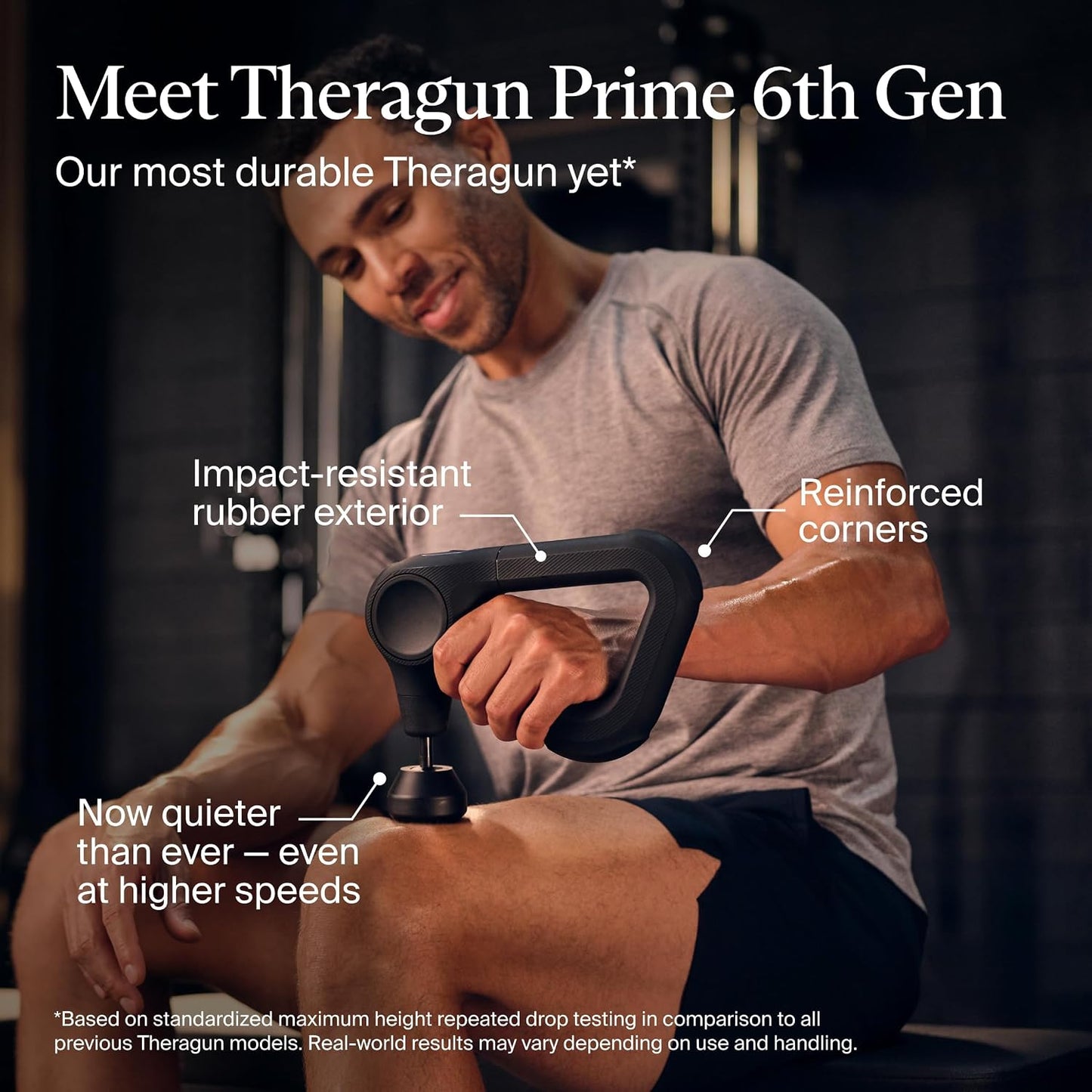 TheraGun Therabody Prime 6th Gen Deep Tissue Massage Gun | Black | Powerful Percussive Massage With 5 Speeds & A Rugged, Durable Design to Relieve Muscle Pain & Speed Up Recovery