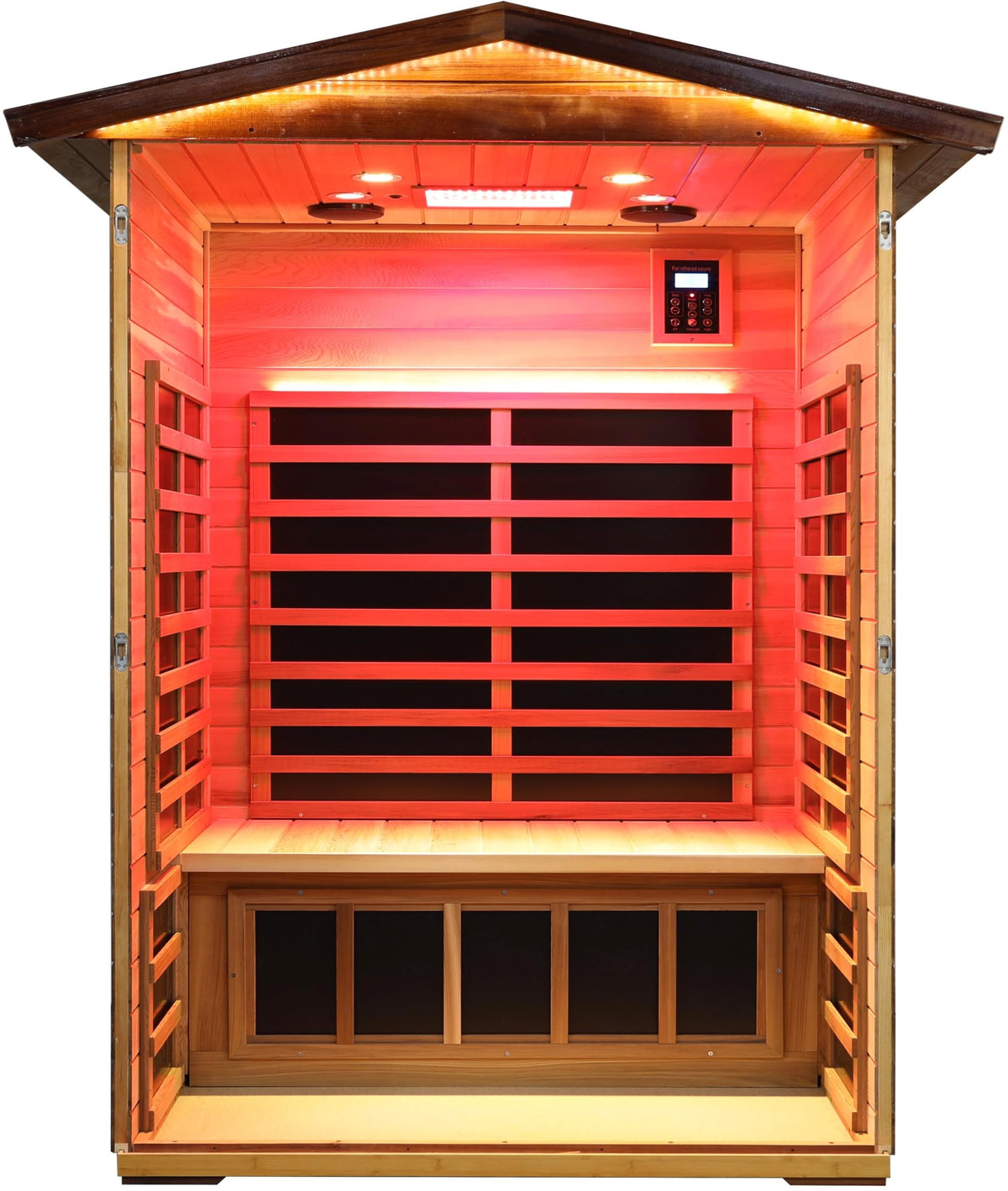 LTCCDSS Full Spectrum Outdoor Sauna 4 Person, Far Infrared, Low EMF, Chromotherapy & Bluetooth