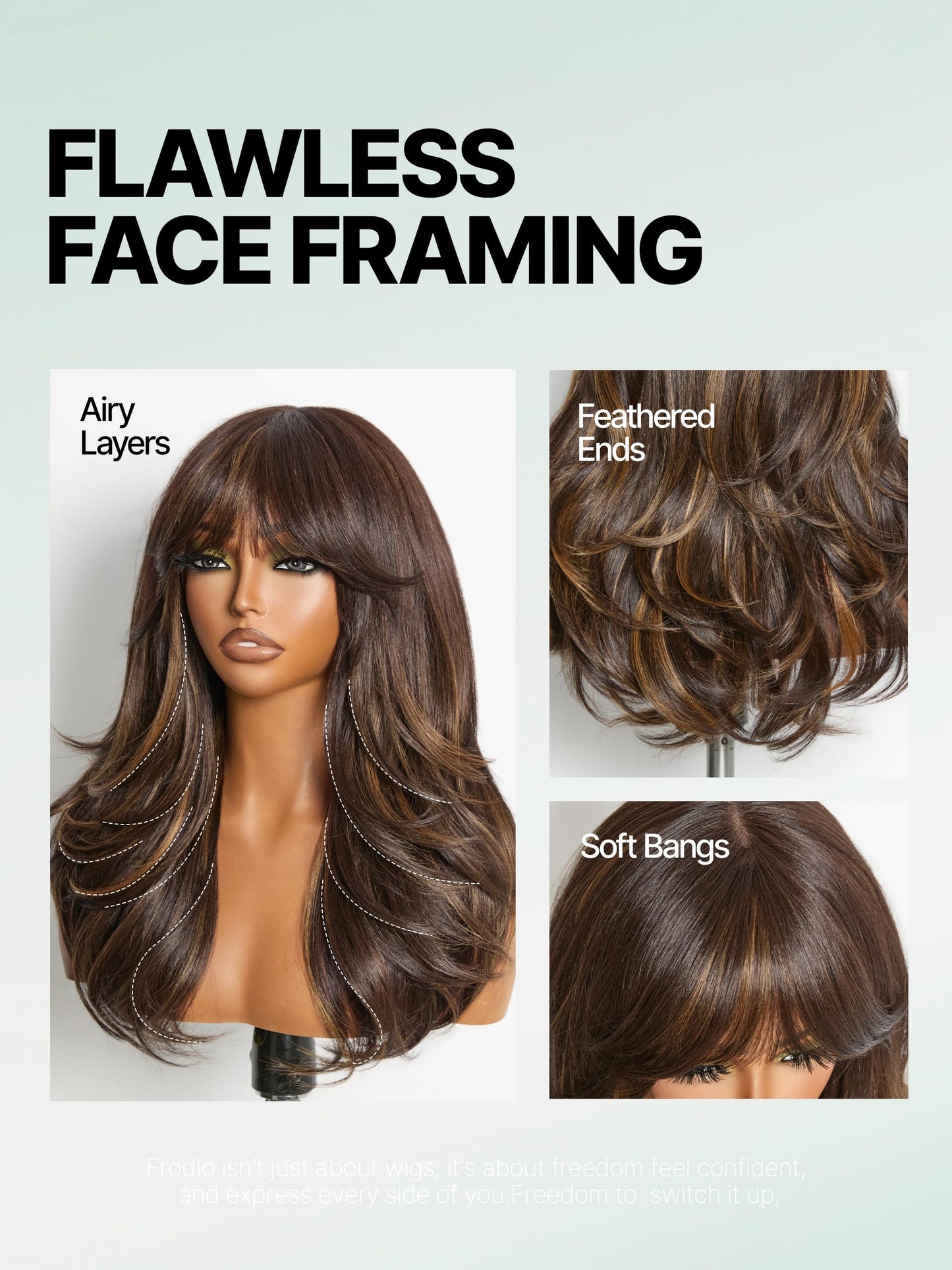 Short Straight Layered Bob Wig Glueless Wig for Black Women 8 Inch