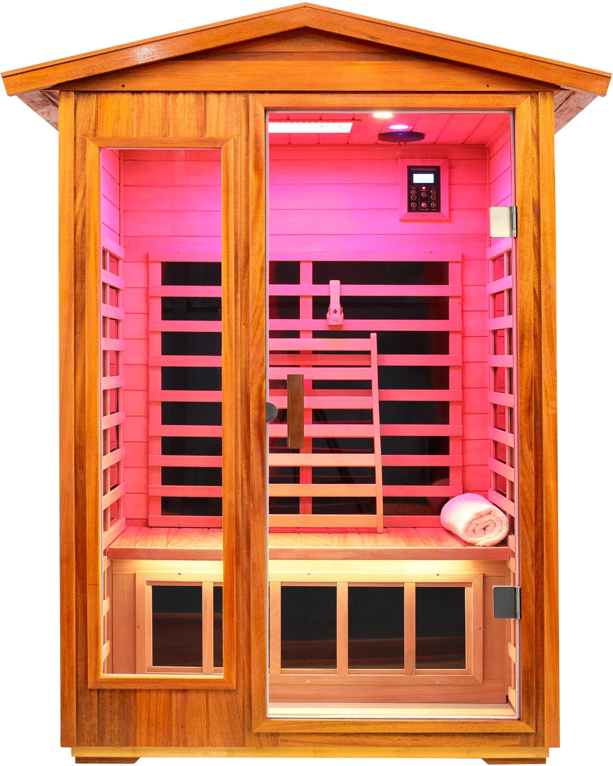 LTCCDSS Full Spectrum Outdoor Sauna 4 Person, Far Infrared, Low EMF, Chromotherapy & Bluetooth