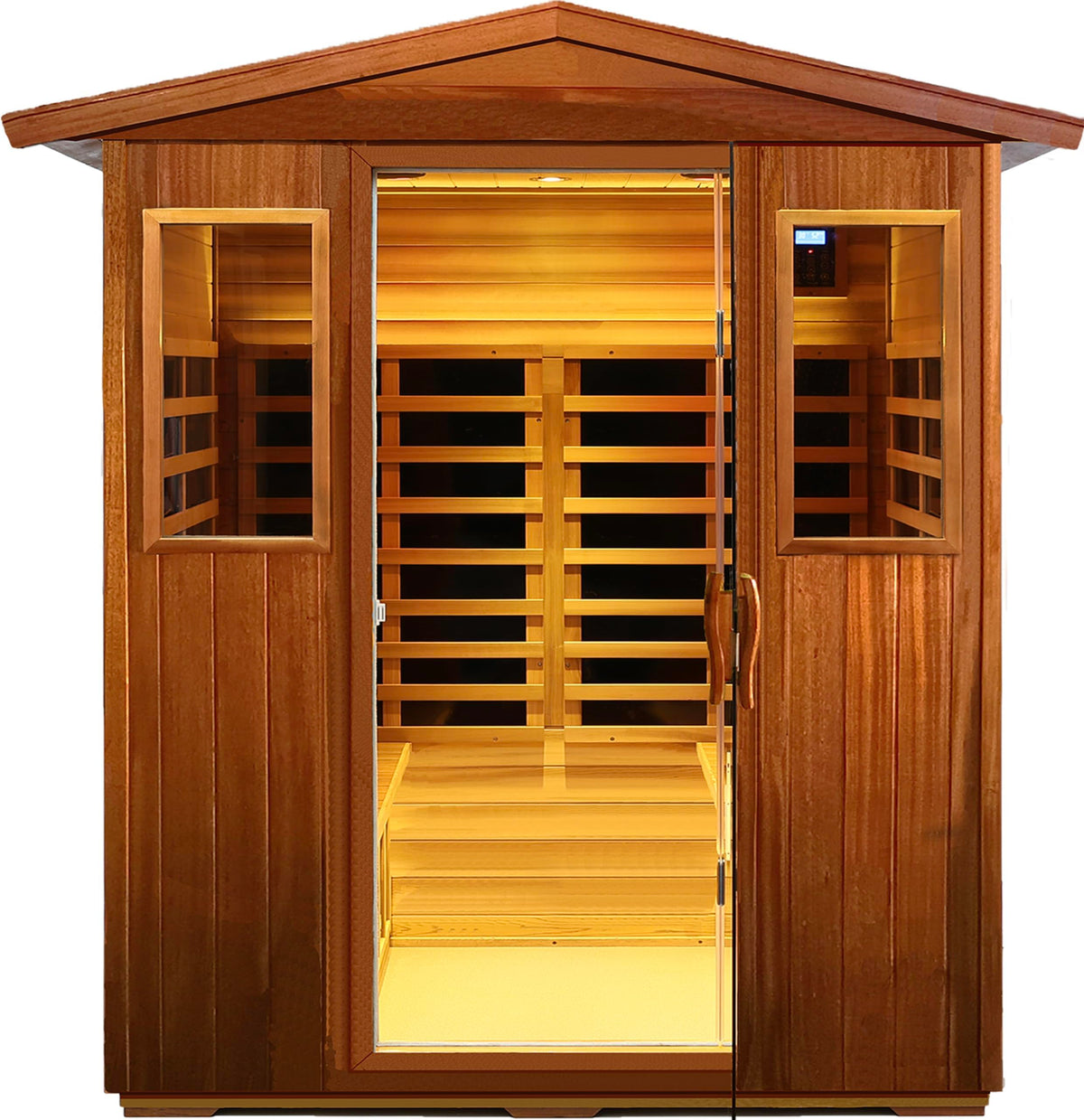 LTCCDSS Full Spectrum Outdoor Sauna 4 Person, Far Infrared, Low EMF, Chromotherapy & Bluetooth