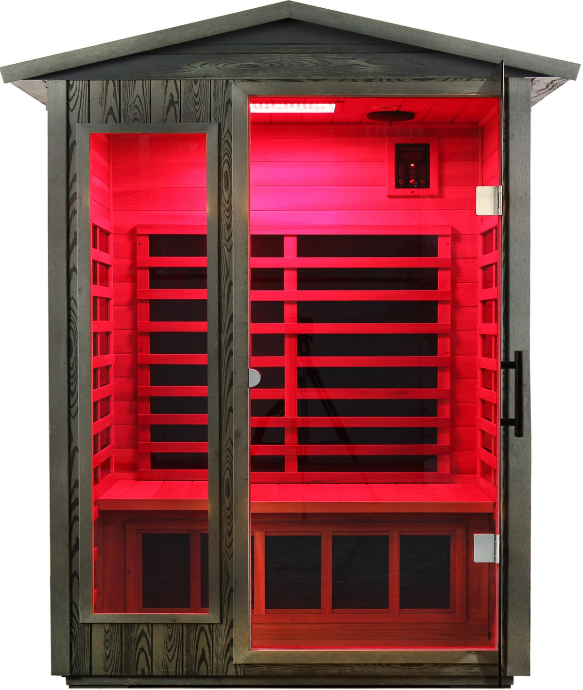 LTCCDSS Full Spectrum Outdoor Sauna 4 Person, Far Infrared, Low EMF, Chromotherapy & Bluetooth
