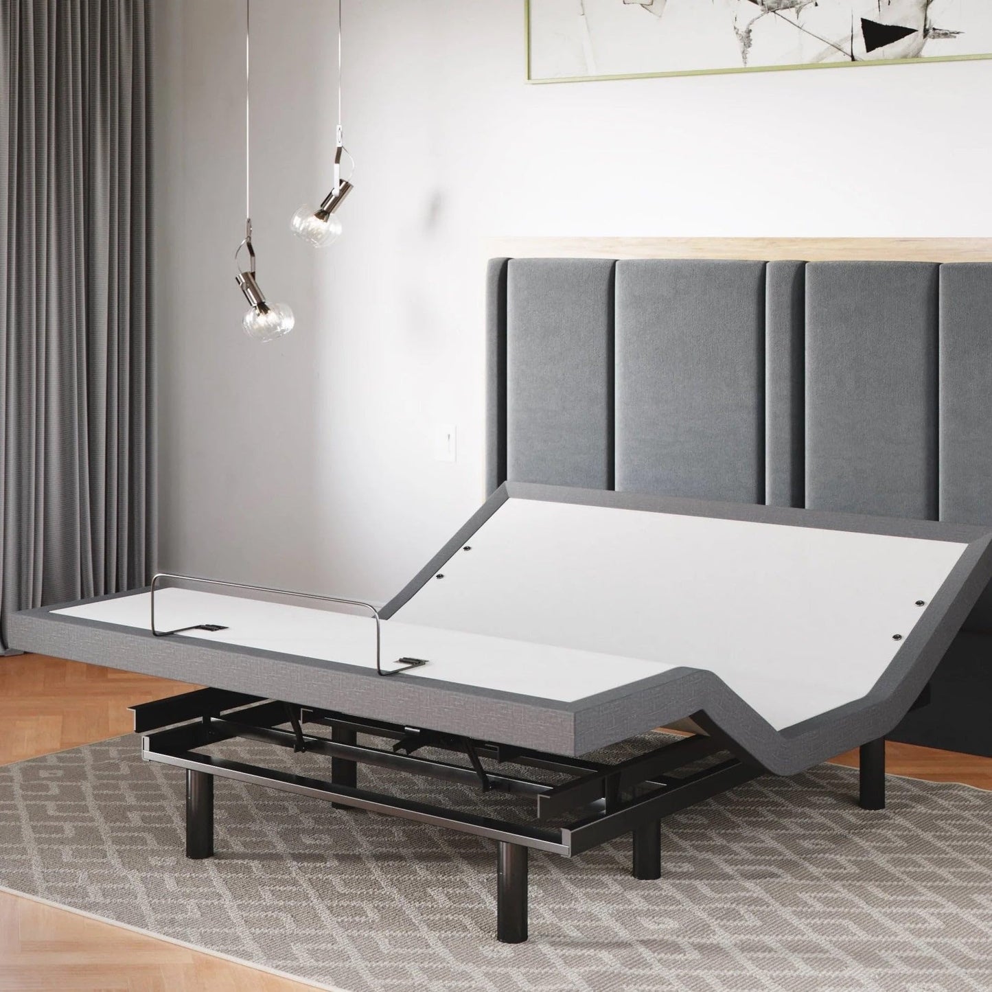 Sven & Son Classic Adjustable Bed Base, Head and Foot Lift, Massage, Under-Bed Lights, USB, Gel Memory, Zero Gravity Smart Frame - Full + 10 inch Memory Foam Matt (Firm)